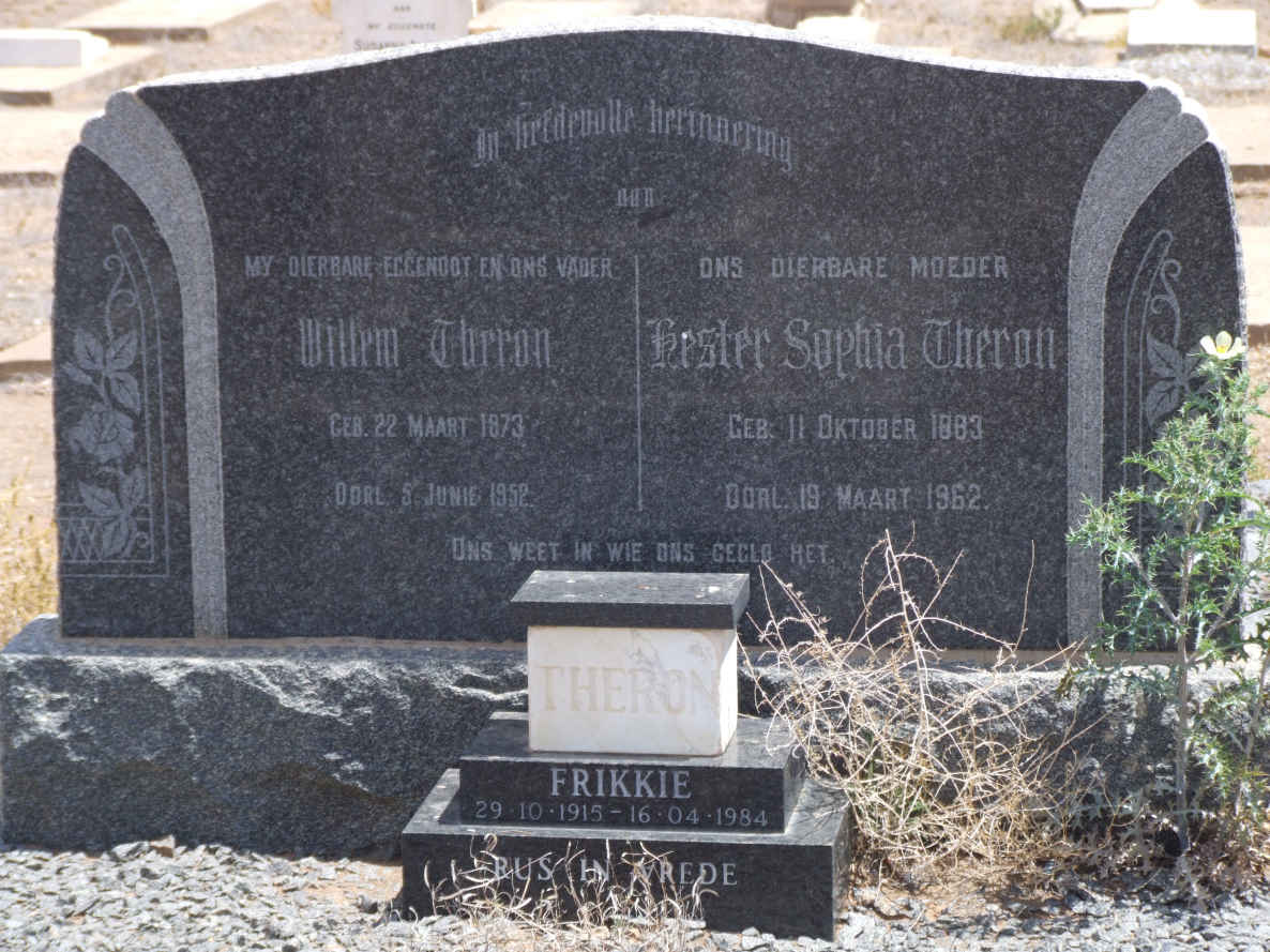 THERON Willem 1873-1952 &amp; Hester Sophia 1883-1962 :: THERON Frikkie 1915-1984