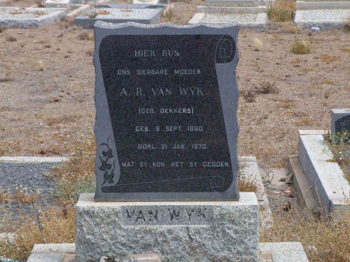 WYK A.R., van nee DEKKERS 1880-1970