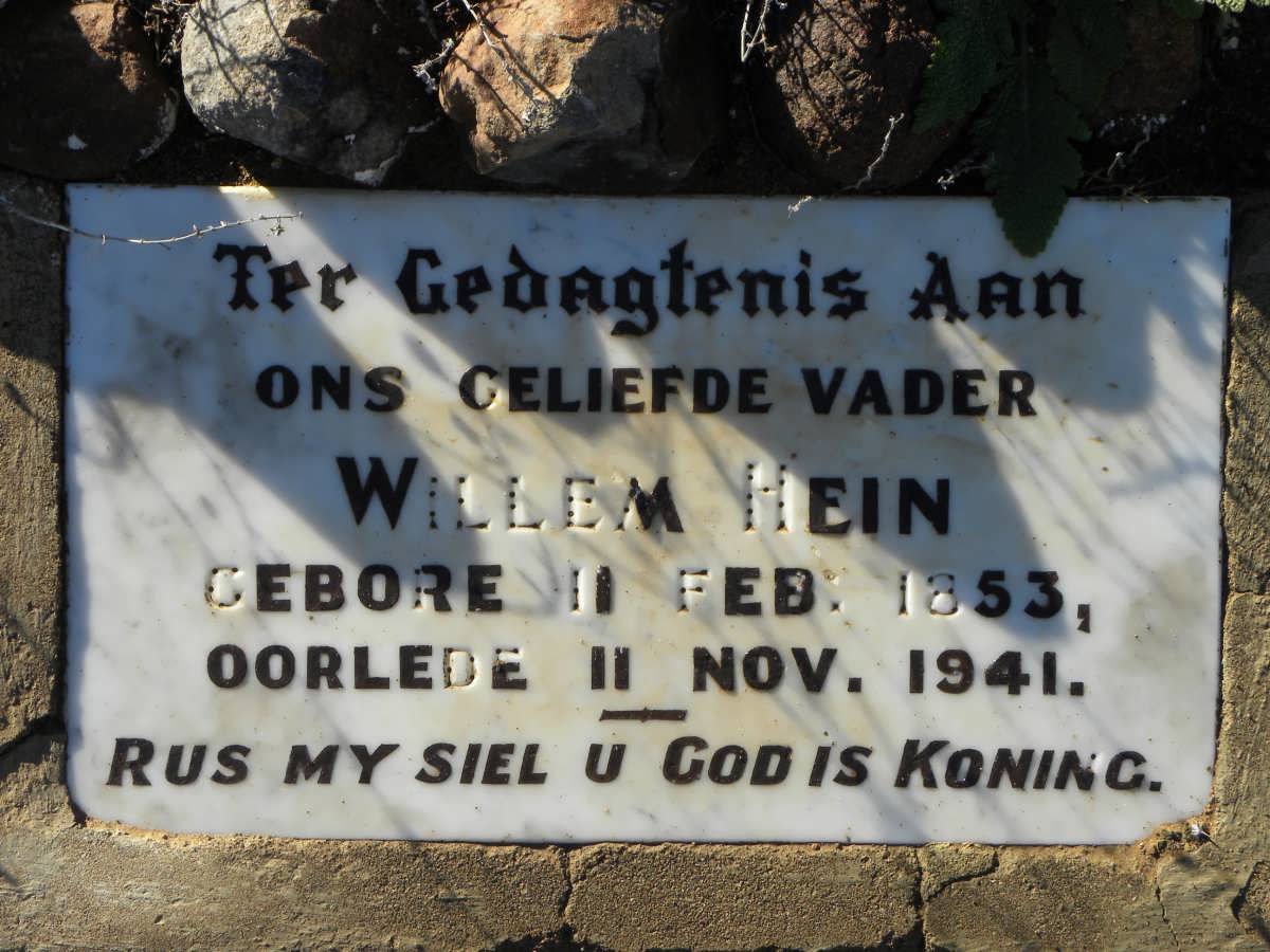 HEIN Willem 1853-1941