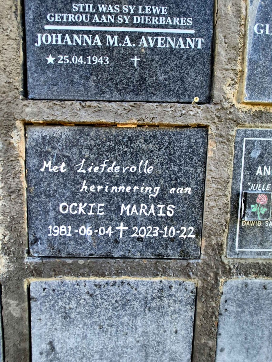 MARAIS Ockie 1981-2023