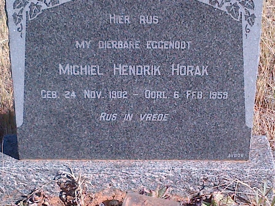 HORAK Michiel Hendrik 1902-1959